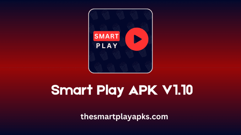 Smart Play 1.10 APK - uma imagem borrada com o logotipo e o nome de um aplicativo
